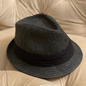 BCBG dark grey straw Panama hat in size L (59cm)